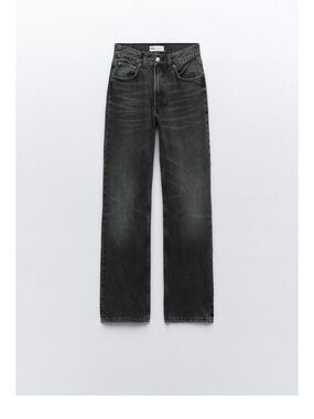Zara TRF STRAIGHT LEG JEANS WITH A HIGH WAIST